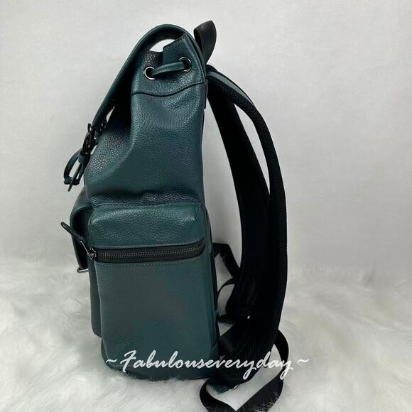 Coach Men's Sprint Backpack In Leather/Dark Teal CBI11 NWT - Picture 2 of 10